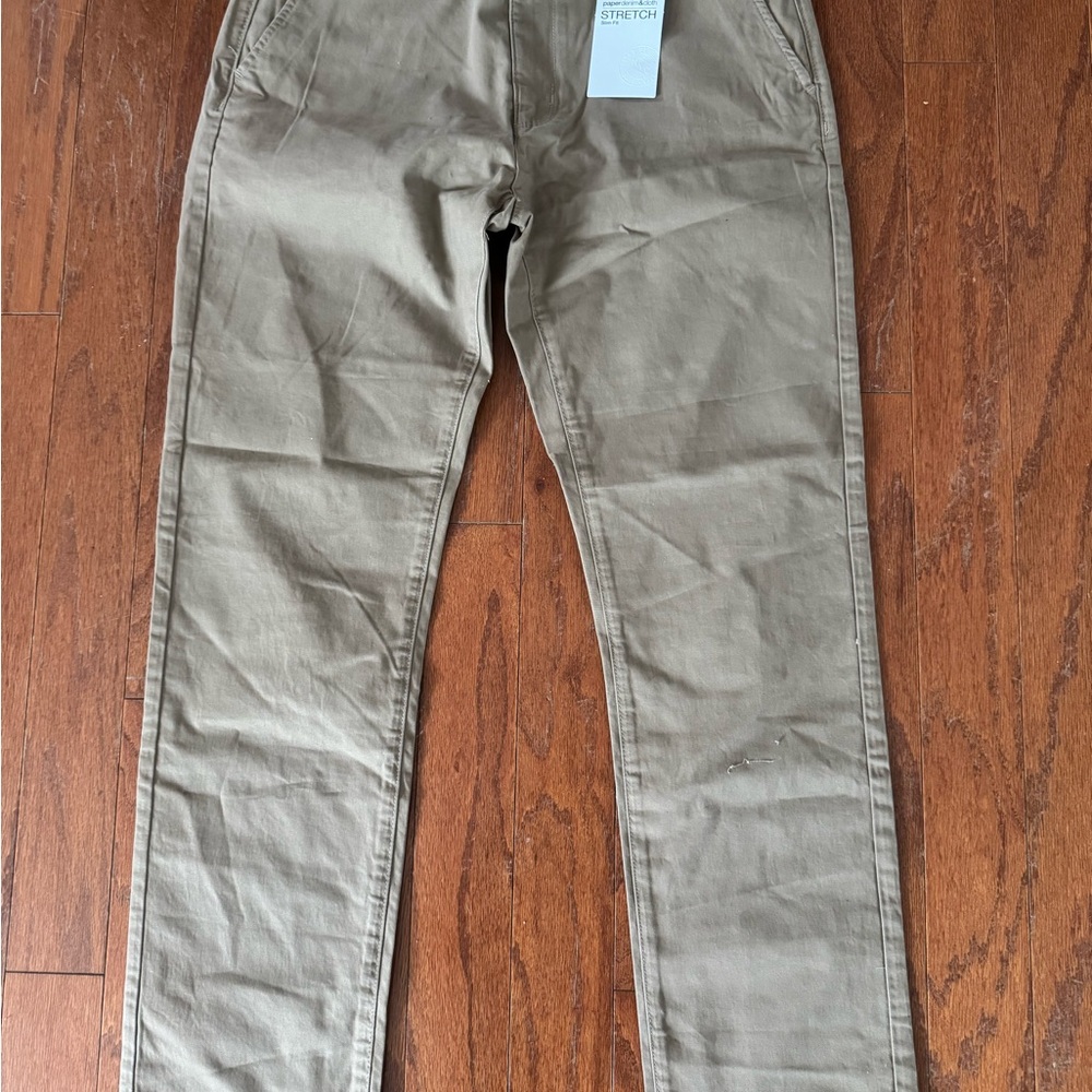 Brand new men’s Paper Denim & Cloth Slim Fit Tan Chinos 33 x 32